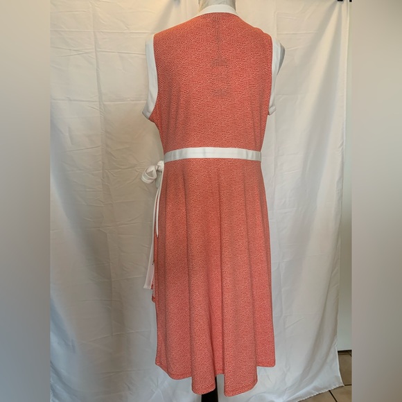 Tommy Hilfiger dress orange white size 14 new with tag - Picture 7 of 12